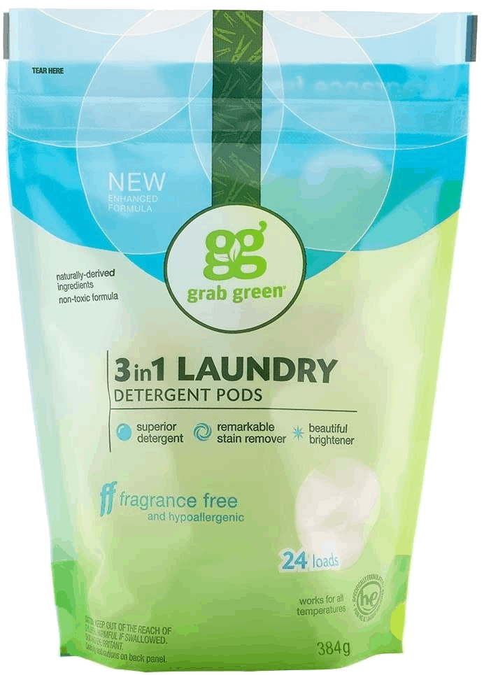 grab green laundry detergent pods