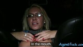 Jessy poses for the camera and pounded in a cab for money - porn video