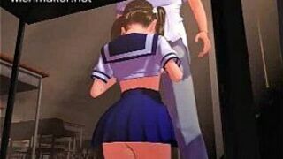 Sexy anime doing blowjob - porn video