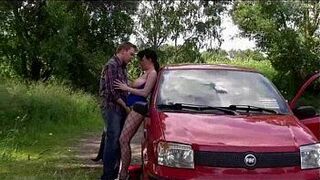 Whore Silke fucks outdoor - porn video