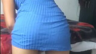Request for blue dress butt plug cashing - porn video