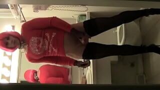 Desperatetranny Drinks a Glass of Her Own Piss - porn video