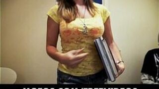 Stressed out student is talked into taking a study break - porn video