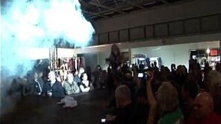 Blonde in stockings dildos her snatch - porn video