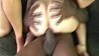 Interracial Threesome For Sexy Blondes - porn video