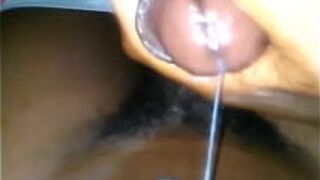 Stroking Beautiful Black Dick - porn video