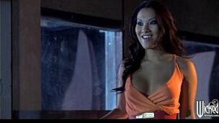 Passionate Asian babe Asa Akira fucks her man - porn video