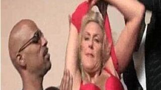 Pair of BBCs for a blonde Cougar - porn video